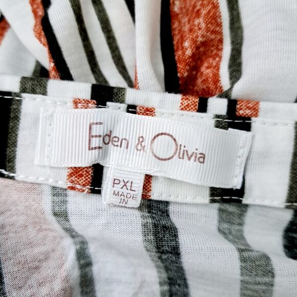Eden & Olivia Striped Button Up Top - Picture 6 of 8